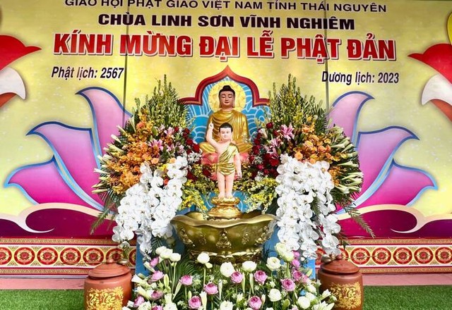 Thái Nguyên: Trang nghiêm lễ tắm Phật tại chùa Linh Sơn Vĩnh Nghiêm   - Ảnh 3.
