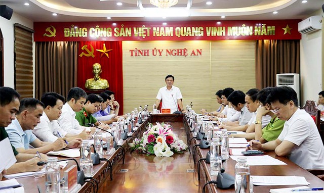 Thường trực Tỉnh ủy Nghệ An triển khai công tác nội chính trọng tâm trong tháng 6 - Ảnh 1.