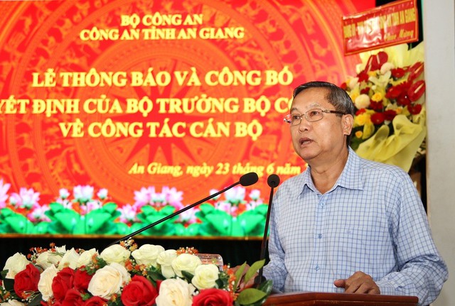 Đồng chí Lê Văn Nưng - Phó Bí thư Thường trực Tỉnh ủy, Chủ tịch HĐND tỉnh An Giang phát biểu tại buổi lễ