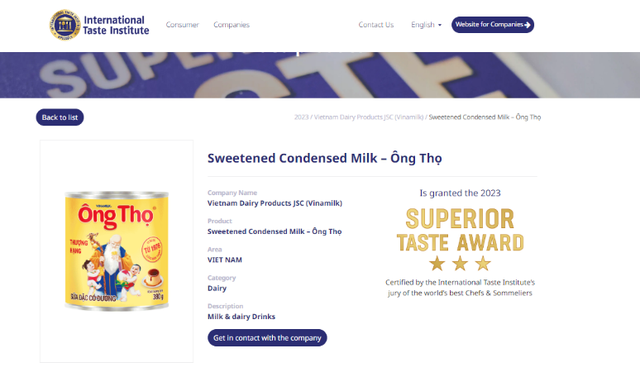 Vinamilk - Thương hiệu sữa Việt Nam đầu tiên có sản phẩm đạt 3 sao từ giải thưởng Superior Taste Award (vị ngon thượng hạng) - Ảnh 2.