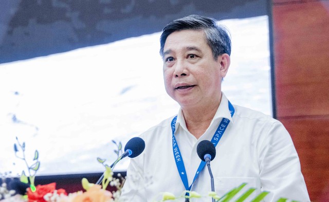 Ông Đồng Văn Thanh - Chủ tịch UBND tỉnh Hậu Giang phát biểu chào mừng Vietnam Space Week - Hậu Giang 2023.