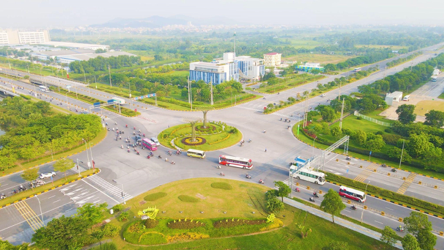 Hạ tầng khu đô thị VSIP Thủy Nguyên kế cận Trung tâm Hành chính, cầu Nguyễn Trãi.