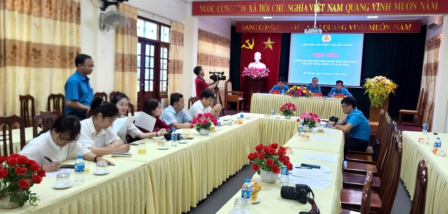 Bắc Giang: Tổ chức họp báo thông tin về Đại hội Công đoàn tỉnh Bắc Giang lần thứ XVIII, nhiệm kỳ 2023-2028 - Ảnh 1.