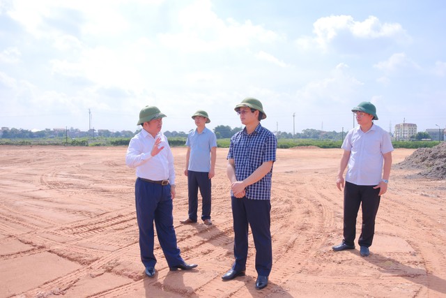 Lãnh đạo tỉnh Thái Nguyên kiểm tra tiến độ dự án Công viên Kim Thái tại TP. Phổ Yên - Ảnh 1.