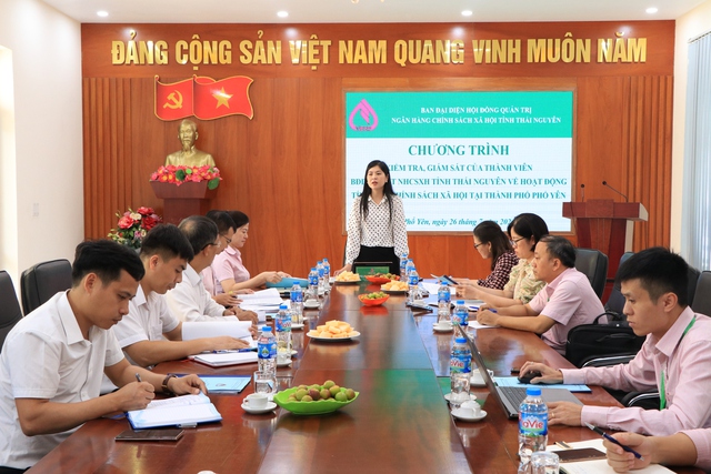 Thái Nguyên: Kiểm tra, giám sát hoạt động tín dụng chính sách xã hội tại TP. Phổ Yên - Ảnh 1.