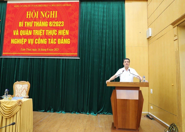 Supe Lâm Thao: Tổ chức hội nghị Bí thư tháng 8 và quán triệt thực hiện nghiệp vụ công tác Đảng  - Ảnh 1.