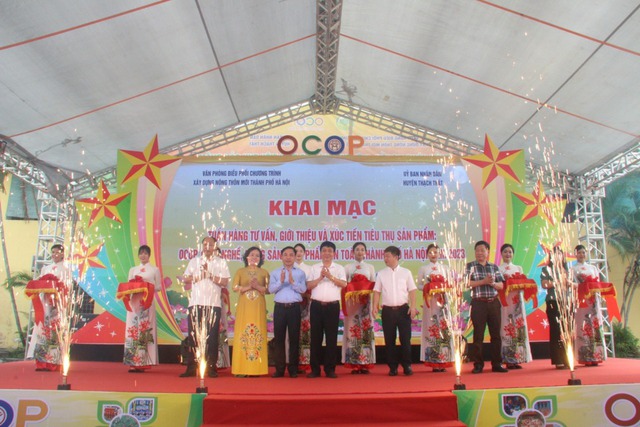 Hà Nội khai mạc tuần hàng sản phẩm OCOP, làng nghề tại huyện Thạch Thất. Ảnh: Kinh tế Đô thị
