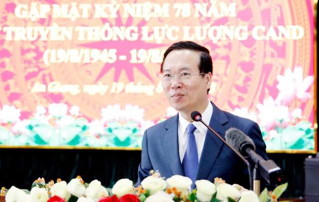 Chủ tịch nước Võ Văn Thưởng thăm, làm việc với Công an tỉnh An Giang - Ảnh 5.