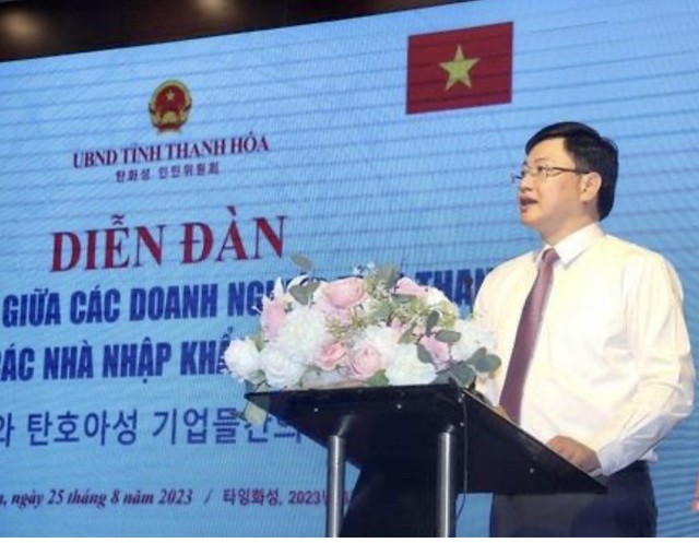 Diễn đàn kết nối hợp tác giữa các doanh nghiệp tỉnh Thanh Hóa và các nhà nhập khẩu Hàn Quốc - Ảnh 2.