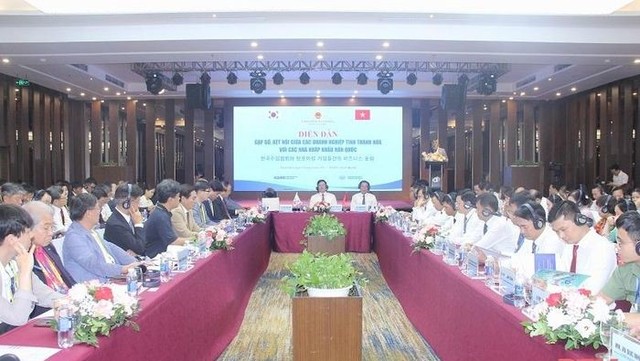 Diễn đàn kết nối hợp tác giữa các doanh nghiệp tỉnh Thanh Hóa và các nhà nhập khẩu Hàn Quốc - Ảnh 1.