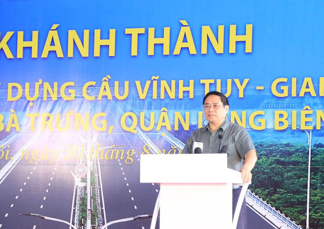 Hà Nội: Khánh thành Dự án đầu tư xây dựng cầu Vĩnh Tuy - Giai đoạn 2 - Ảnh 3.