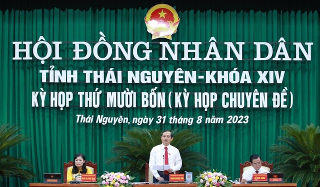 Kỳ họp thứ 14 HĐND tỉnh Thái Nguyên, nhiệm kỳ 2021 – 2026:  Xem xét, quyết định nhiều vấn đề quan trọng thuộc thẩm quyền theo Luật định. - Ảnh 1.