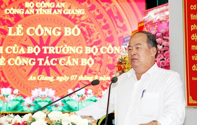 Chủ tịch UBND tỉnh An Giang Nguyễn Thanh Bình phát biểu tại buổi lễ.