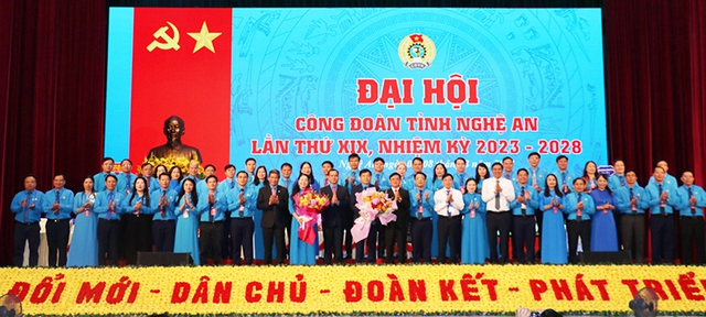 Nghệ An:  Đại hội Công đoàn lần thứ XIX,  nhiệm kỳ 2023 – 2028. - Ảnh 7.