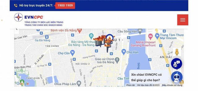PC Đà Nẵng cung cấp dịch vụ điện trên nền bản đồ Google Maps - Ảnh 1.