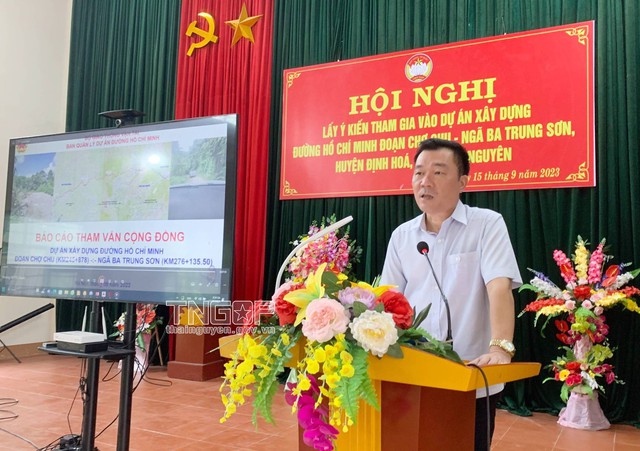 Thái Nguyên: Lấy ý kiến cộng đồng dân cư Dự án xây dựng đường Hồ Chí Minh đoạn qua huyện Định Hoá - Ảnh 1.