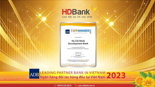 Ngân hàng Phát triển Châu Á vinh danh HDBank là Ngân hàng đối tác hàng đầu tại Việt Nam 2023 - Ảnh 1.