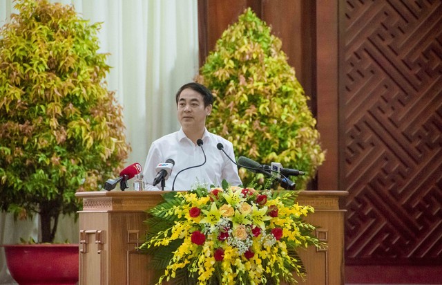 Bí thư Tỉnh uỷ Hậu Giang Nghiêm Xuân Thành phát biểu tiếp thu ý kiến chỉ đạo của Chủ tịch nước Võ Văn Thưởng.