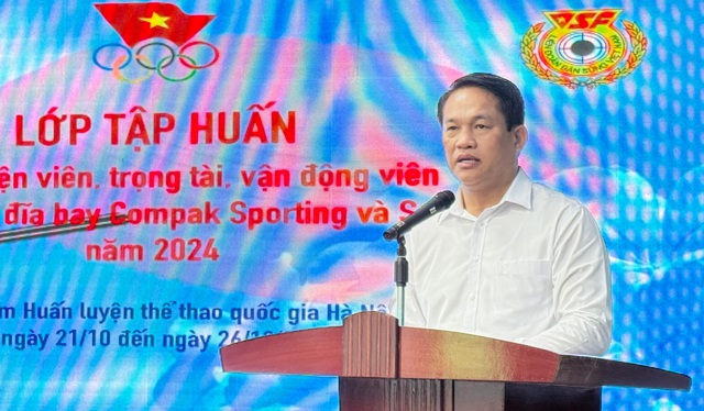 Khai mạc Lớp tập huấn môn bắn súng đĩa bay Sporting và Compack Sporting năm 2024- Ảnh 1.