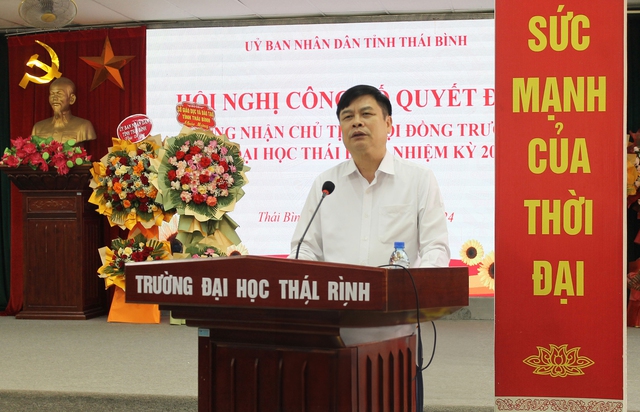 Thái Bình: Trao quyết định công nhận Chủ tịch Hội đồng Trường Đại học Thái Bình- Ảnh 1.