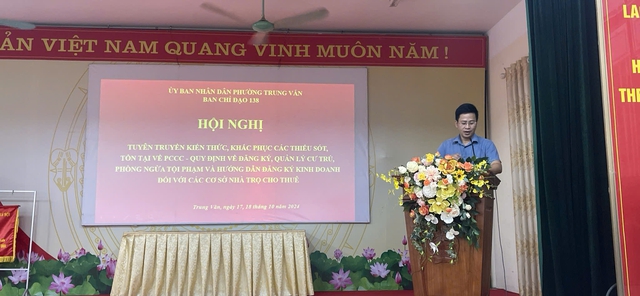 Phường Trung Văn: Tuyên truyền, phổ biến pháp luật về đăng ký, quản lý cư trú và PCCC- Ảnh 2.