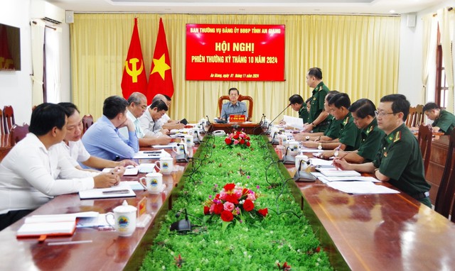 An Giang: Hội nghị Ban Thường vụ Đảng ủy BĐBP tháng 10- Ảnh 1.