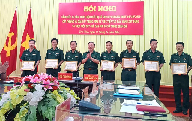 Trà Vinh: BĐBP tỉnh tổ chức hội nghị tổng kết 15 năm Quy chế dân chủ ở cơ sở- Ảnh 2. Trà Vinh: BĐBP tỉnh tổ chức hội nghị tổng kết 15 năm Quy chế dân chủ ở cơ sở- Ảnh 2.