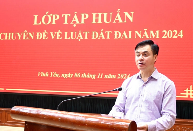 TP. Vĩnh Yên: Tập huấn chuyên đề Luật Đất đai năm 2024- Ảnh 1.