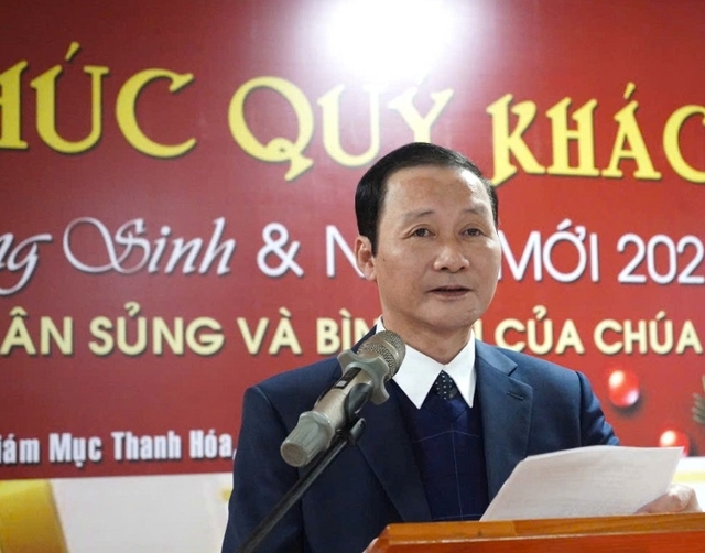 Thanh Hóa: Lãnh đạo tỉnh chúc mừng Tòa Giám mục Thanh Hóa nhân Lễ Thiên chúa Giáng sinh- Ảnh 1.