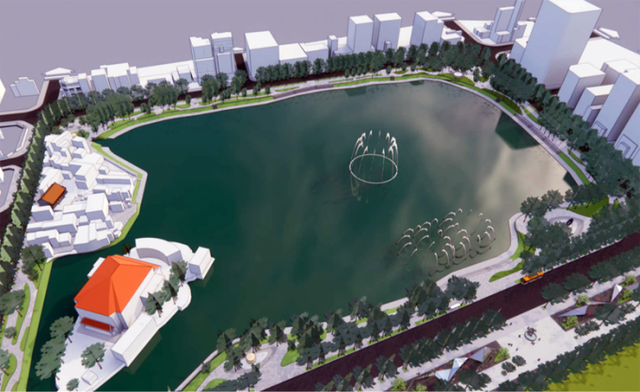 Hà Nội: Đề xuất thiết kế 5 quảng trường quanh khu vực hồ Thiền Quang- Ảnh 2.