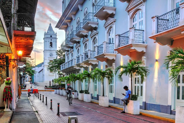 Khu phố cổ lịch sử của Thành phố Panama được liệt kê là Di sản Thế giới của UNESCO. Ảnh: Bogdan Lazar/Alamy