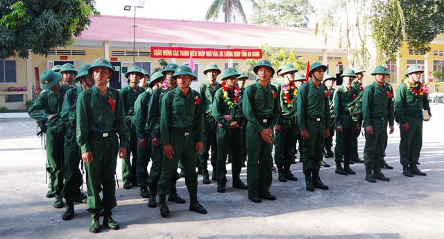 Chiến sĩ mới nhập ngũ vào BĐBP tỉnh An Giang.
