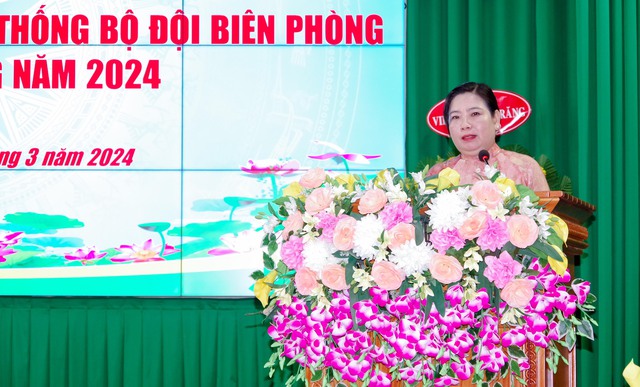 Phó Bí thư Thường trực Tỉnh ủy, Chủ tịch HĐND tỉnh Sóc Trăng Hồ Thị Cẩm Đào phát biểu tại buổi gặp mặt.