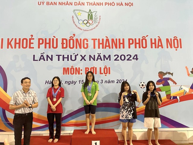 522 vận động viên học sinh Hà Nội thi đấu môn Bơi Hội khoẻ Phù Đổng- Ảnh 2.