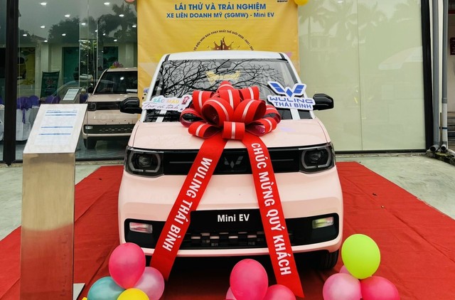 Thái Bình: Tổ chức trải nghiệm và lái thử xe ô tô điện Wuling Mini EV- Ảnh 1.