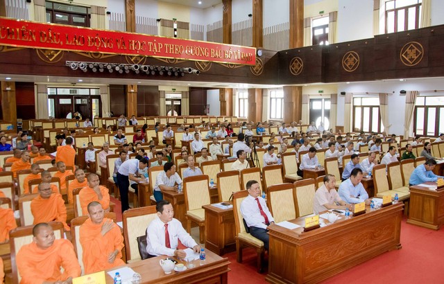 Các đại biểu tham dự buổi họp mặt mừng Tết Chôl Chnăm Thmây năm 2024.