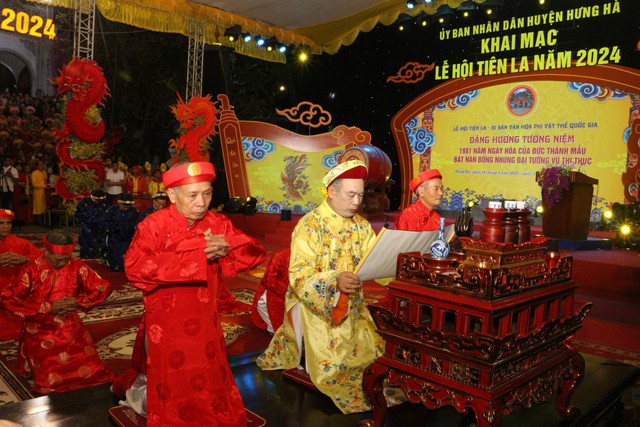 Thái Bình: Lễ hội Đền Tiên La năm 2024 tưởng nhớ Đông Nhung Đại tướng quân Vũ Thị Thục- Ảnh 2.