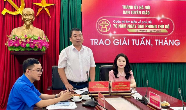 Tổng kết và trao giải Giai đoạn 1 Cuộc thi tìm hiểu về Chủ đề 70 năm Ngày Giải phóng Thủ đô- Ảnh 1.