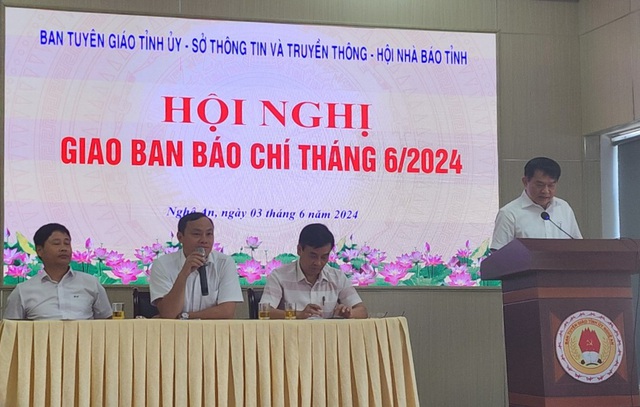 Nghệ An: Tổ chức hội nghị giao ban báo chí tháng 6 năm 2024- Ảnh 1.