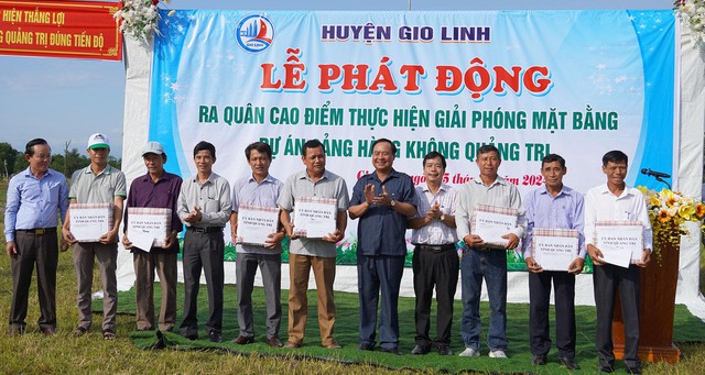 Quảng Trị: Phát động ra quân cao điểm thực hiện GPMB dự án Cảng hàng không- Ảnh 1.