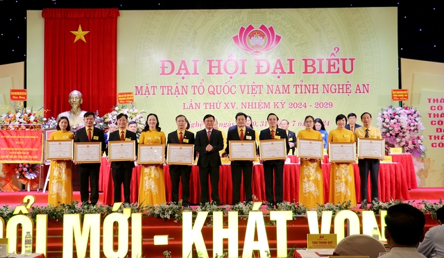 Đại hội Đại biểu Mặt trận Tổ quốc Việt Nam tỉnh Nghệ An lần thứ XV, nhiệm kỳ 2024-2029.- Ảnh 6.