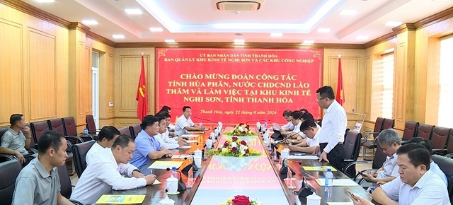 Thanh Hóa: Đoàn công tác tỉnh Hủa Phăn thăm, làm việc tại Khu kinh tế Nghi Sơn- Ảnh 3.