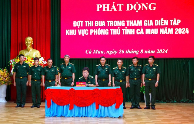 BĐBP Cà Mau: Phát động thi đua diễn tập khu vực phòng thủ tỉnh năm 2024- Ảnh 1.