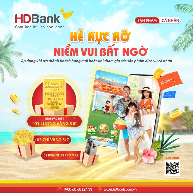 HDBank thưởng vàng SJC cho khách hàng sử dụng dịch vụ- Ảnh 2.