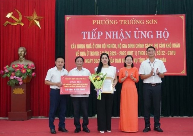 TP. Sầm Sơn: Tiếp nhận ủng hộ xây dựng nhà ở cho hộ nghèo, gia đình chính sách- Ảnh 1.