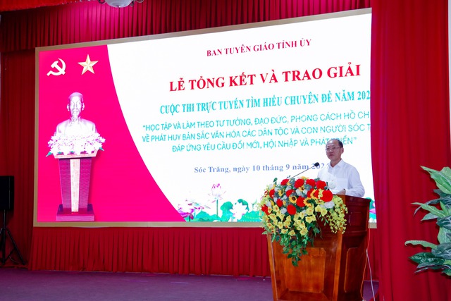 Sóc Trăng: Trao giải cuộc thi “Học tập và làm theo tư tưởng, đạo đức, phong cách Hồ Chí Minh”- Ảnh 2.