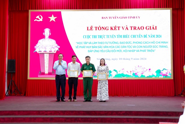 Sóc Trăng: Trao giải cuộc thi “Học tập và làm theo tư tưởng, đạo đức, phong cách Hồ Chí Minh”- Ảnh 5.