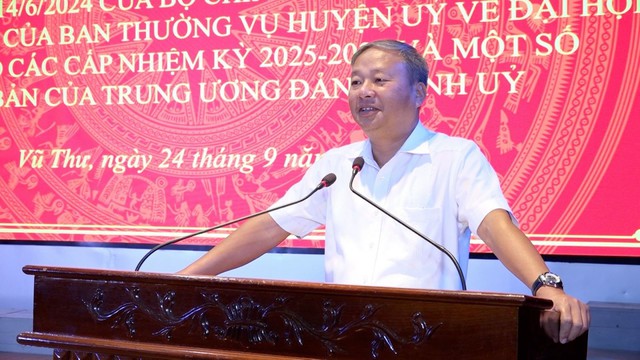 Thái Bình: Vũ Thư quán triệt, triển khai các văn bản về đại hội Đảng các cấp, tiến tới đại hội đại biểu toàn quốc lần thứ XIV của Đảng- Ảnh 4.