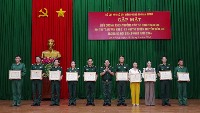 BĐBP An Giang: Đạt thành tích cao trong Hội thi “Dân vận khéo” và Hội thi tuyên truyền viên trẻ- Ảnh 4.