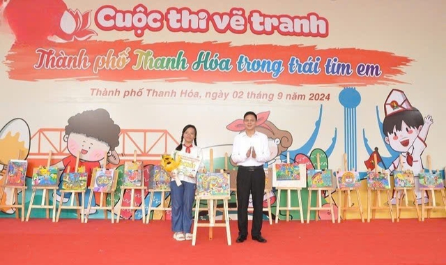 Tổ chức cuộc thi vẽ tranh “Thành phố Thanh Hóa trong trái tim em”- Ảnh 4.